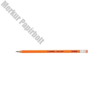 Grafitceruza STABILO Swano 4907 HB hatszögletű radíros neon narancssárga