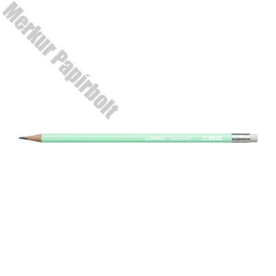 Grafitceruza STABILO Swano Pastel HB hatszögletű radíros zöld