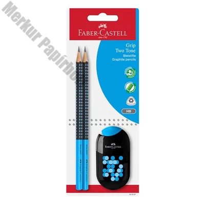 Grafitceruza szett FABER-CASTELL Grip 2001 HB kéttónusú + hegyező és radír
