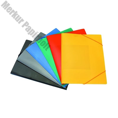 Gumis mappa A/4 műanyag zöld