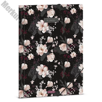 Gumis mappa ARS UNA A/4 Flowery Black