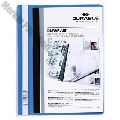 Gyorsfűző DURABLE Duraplus A/4 széles panorámás kék