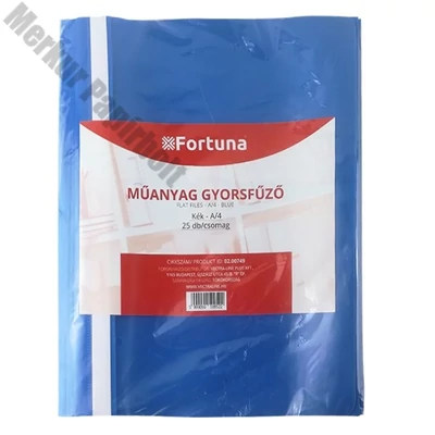 Gyorsfűző FORTUNA műanyag kék 25 darabos
