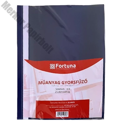 Gyorsfűző FORTUNA műanyag sötétkék 25 darabos