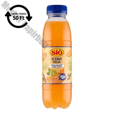 Gyümölcslé SIÓ CitrusFriss Sárgadinnye-lime-alma 11% 0,4L DRS