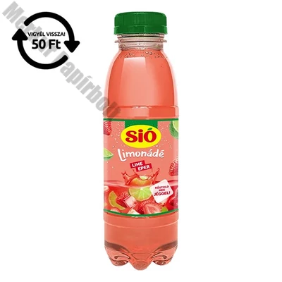 Gyümölcslé SIÓ Limonádé Lime-eper 0,4L DRS
