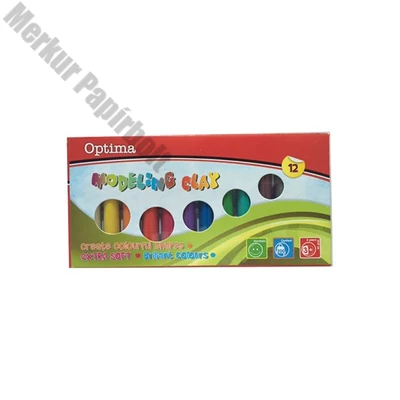 Gyurma OPTIMA színes 200 g 12 darabos