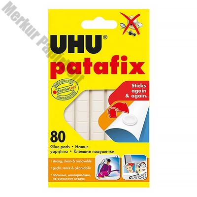 Gyurmaragasztó UHU Patafix fehér 80 kocka/csomag