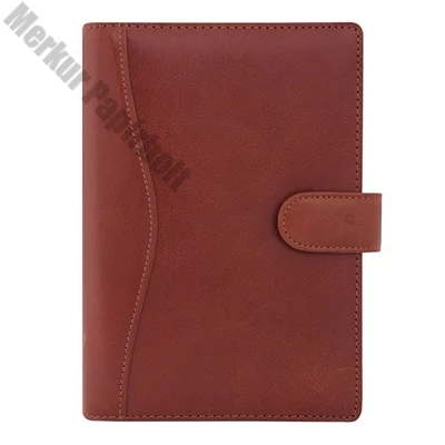 Gyűrűs kalendárium SATURNUS L212 sárga lapos barna marhabőr 2026.