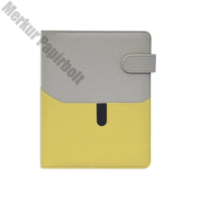 Gyűrűs kalendárium SATURNUS L229 sárga lapos szürke-zöld műbőr 2026.