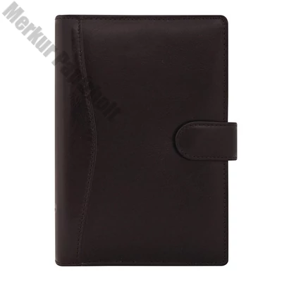 Gyűrűs kalendárium SATURNUS S212 sárga lapos fekete marhabőr 2026.