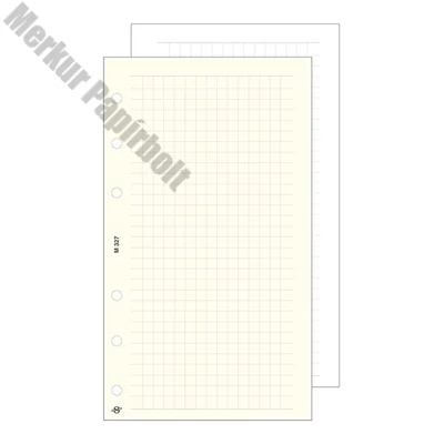 Gyűrűs kalendárium betét SATURNUS L327/F négyzethálós jegyzetlap fehér lapos