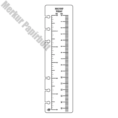 Gyűrűs kalendárium betét SATURNUS M340 vonalzó
