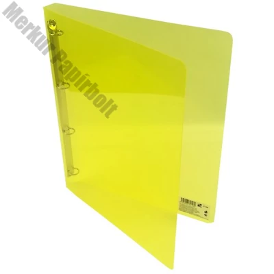 Gyűrűskönyv A/4 20 mm 4 gyűrű átlátszó sárga