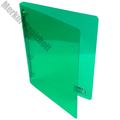 Gyűrűskönyv A/4 20 mm 4 gyűrű átlátszó zöld