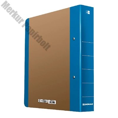 Gyűrűskönyv DONAU Life A/4 50 mm 2 gyűrű karton neon kék-barna