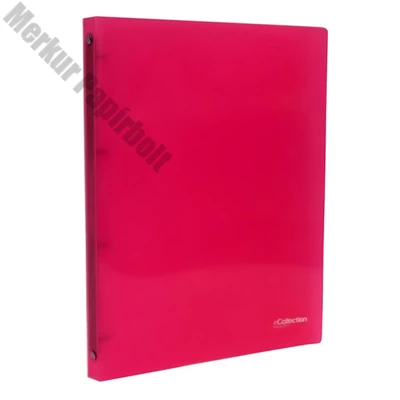 Gyűrűskönyv E-COLLECTION A/4 20 mm 4 gyűrű PP pink