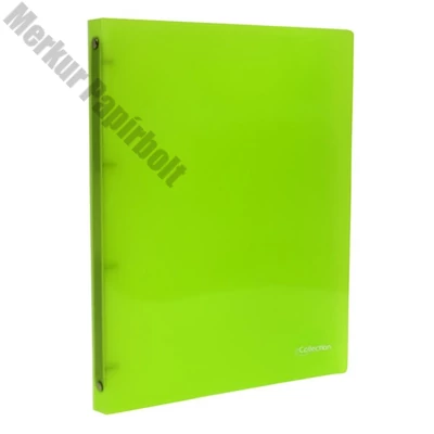 Gyűrűskönyv E-COLLECTION A/4 20 mm 4 gyűrű PP zöld