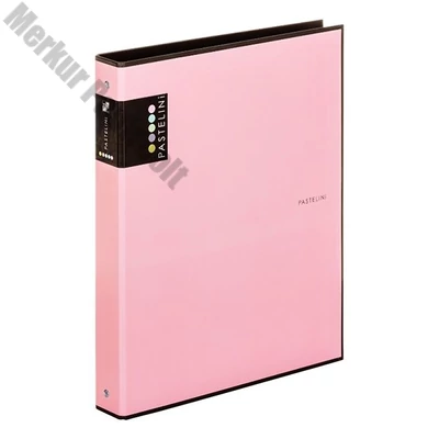 Gyűrűskönyv PASTELINI A/4 4 gyűrű PP 40mm pink