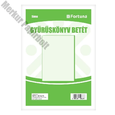 Gyűrűskönyv betét FORTUNA A/4 50 lapos 4 lyukú sima