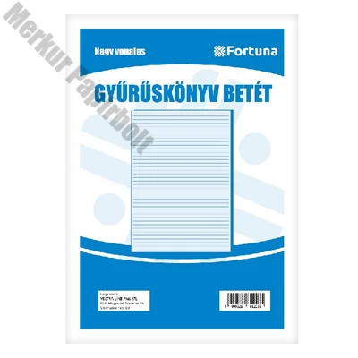 Gyűrűskönyv betét FORTUNA A/4 50 lapos 4 lyukú vonalas