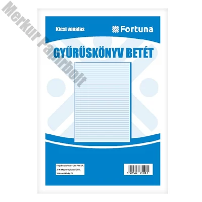 Gyűrűskönyv betét FORTUNA A/5 50 lapos 2 lyukú vonalas
