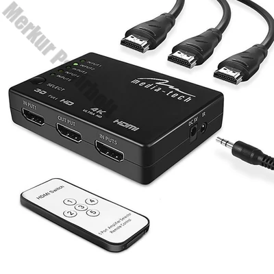 HDMI elosztó MEDIA-TECH MT5207 5 portos HDMI 4K