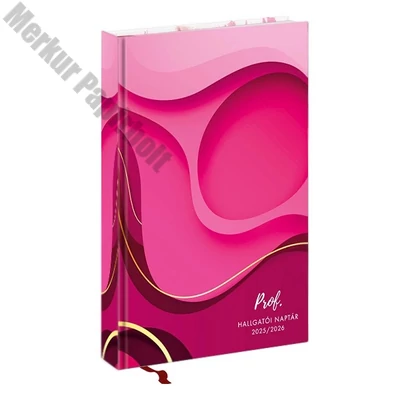 Hallgatói zsebkönyv TOPTIMER Prof papírborító A/5 heti 150x210 mm Pink 2025-2026
