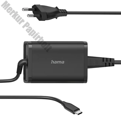 Hálózati töltő HAMA USB-C 65W fekete