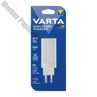 Hálózati töltő VARTA High Speed 1xUSB-A 2xUSB-C