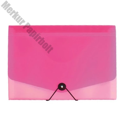 Harmónika mappa OPALINE A/4 13 részes gumis pink