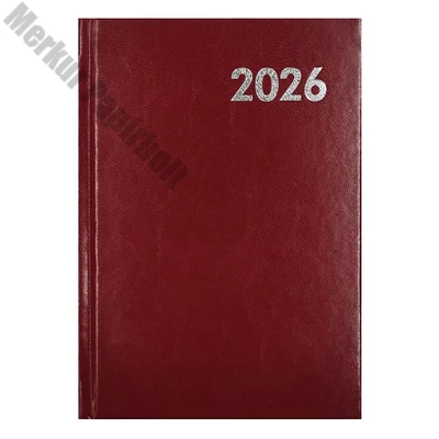 Határidőnapló ALISCA B/6 heti fehér lapos bordó 2026.