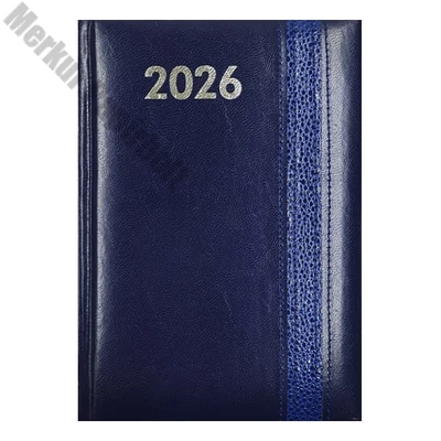 Határidőnapló ALISCA Rebel varrott B/6 napi fehér lapos kék 2026.