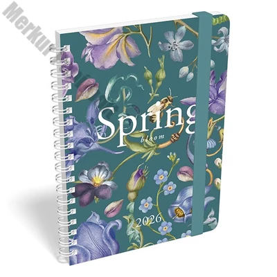 Határidőnapló LIZZY CARD B/6 heti spirálozott gumis Lovely 2026.