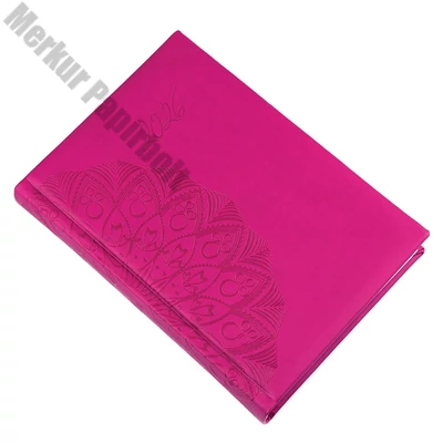 Határidőnapló REALSYSTEM Librobello B/6 napi fehér lapos pink 2026.