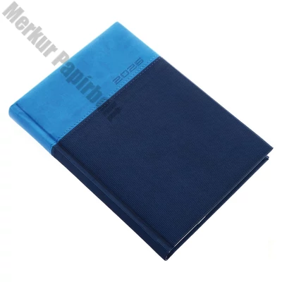 Határidőnapló REALSYSTEM Lux A/5 napi fehér lapos kék 2026.