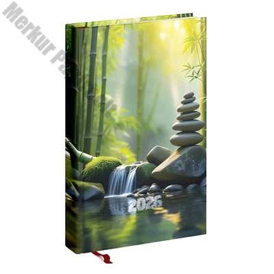 Határidőnapló REALSYSTEM Picture A/5 napi fehér lapos Meditáció 2026.