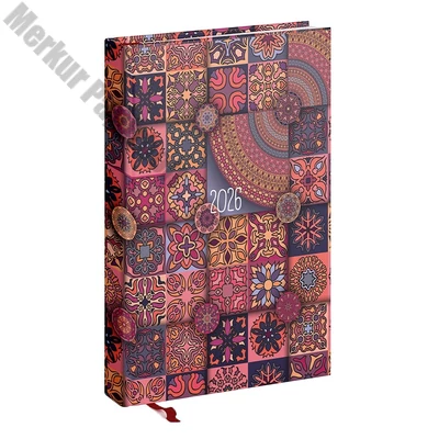 Határidőnapló REALSYSTEM Picture A/5 napi fehér lapos Mozaik 2026.