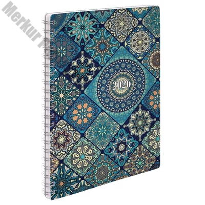 Határidőnapló REALSYSTEM SP1 spirál A/5 heti fehér lapos mozaik 2026.