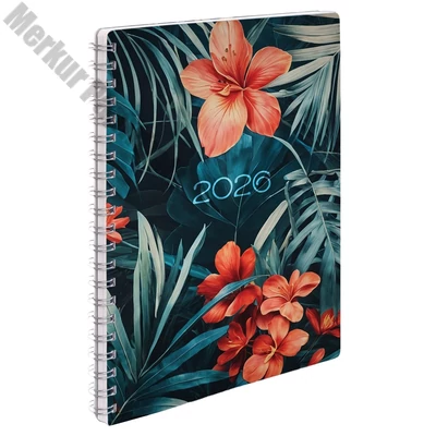 Határidőnapló REALSYSTEM SP1 spirál A/5 heti fehér lapos tropical 2026.