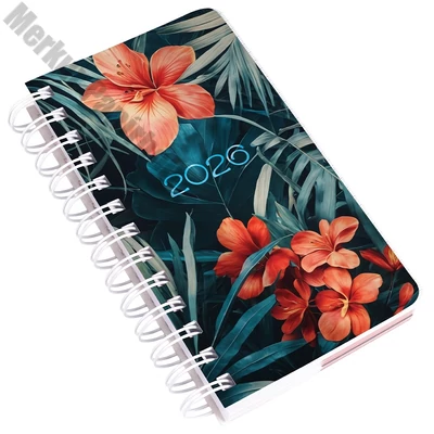 Határidőnapló REALSYSTEM SP5 spirál A/6 napi fehér lapos tropical 2026.