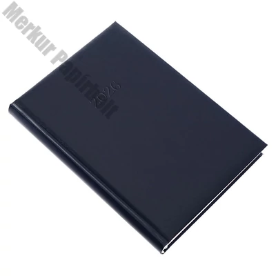 Határidőnapló REALSYSTEM Standard A/5 napi fehér lapos kék 2026.