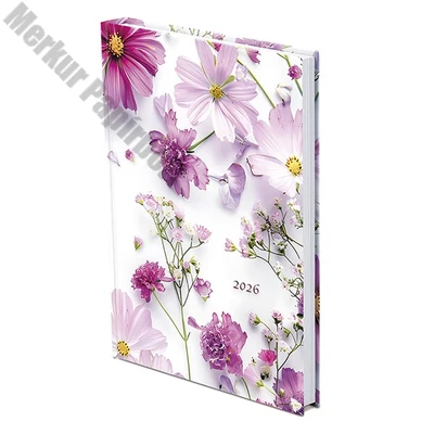 Határidőnapló TOPTIMER Joy J011 B/5 heti fehér lapos UV lakk Pillangóvirág 2026.