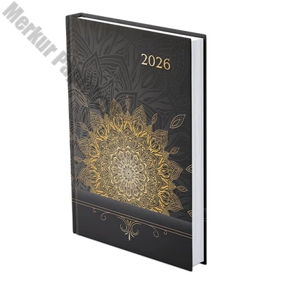 Határidőnapló TOPTIMER Joy J021 A/5 napi fehér lapos Mandala metál 2026.