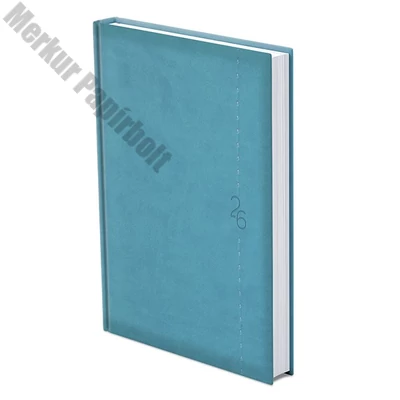 Határidőnapló TOPTIMER Linea L021 A/5 napi álló fehér lapos türkiz 2026.