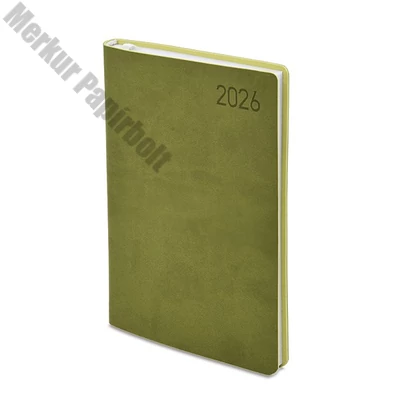 Határidőnapló TOPTIMER Madeira M021 A/5 napi fehér lapos zöld-zöld 2026.