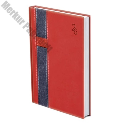 Határidőnapló TOPTIMER Vario V021 A/5 napi fehér lapos piros-kék 2026.