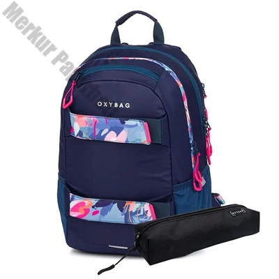 Hátizsák OXY Sport Flowers kék