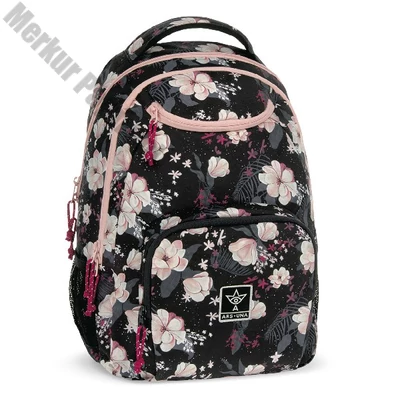 Hátizsák iskolai ARS UNA AU-6 Flowery Black