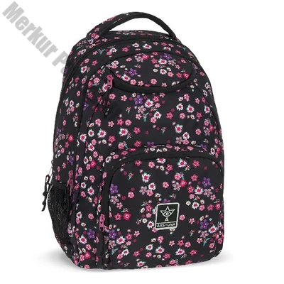Hátizsák iskolai ARS UNA AU-6 Pearl Blossom Black